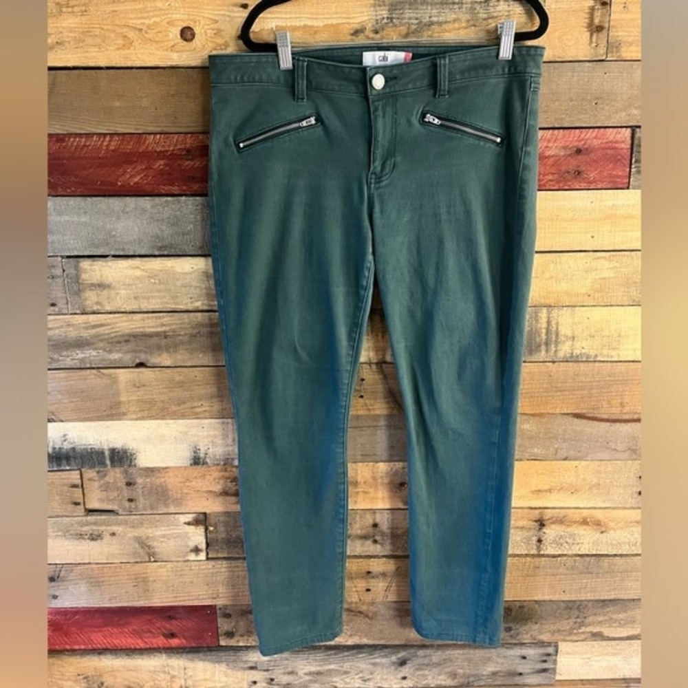 CAbi Green Skinny Leg Jeans Size 12‎